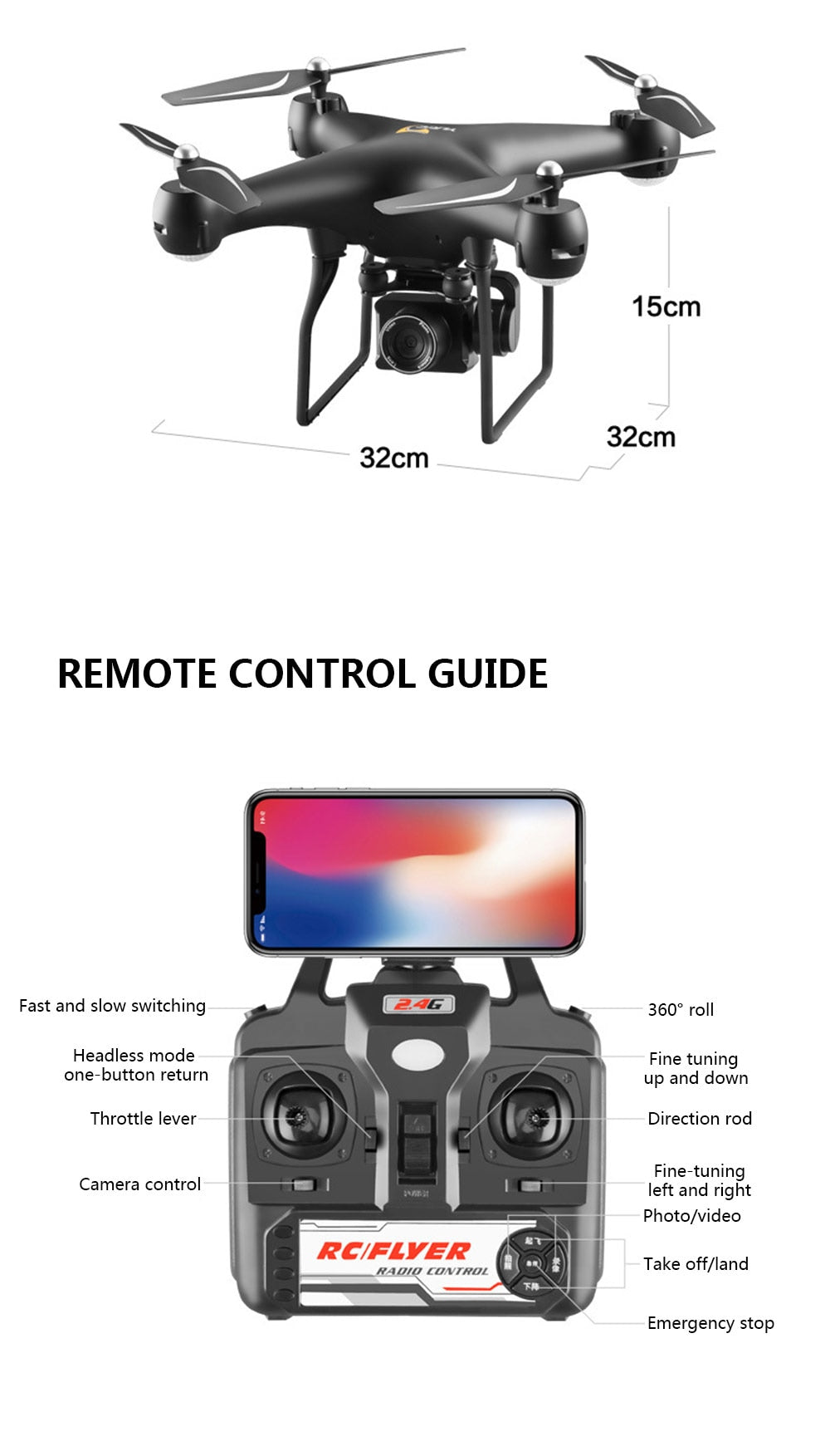 Drone 4K S32T rotating camera quadcopter HD aerial photography - KITCHEN HELPER
