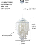 white natural seashell hanging lamp - KITCHEN HELPER