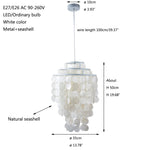white natural seashell hanging lamp - KITCHEN HELPER