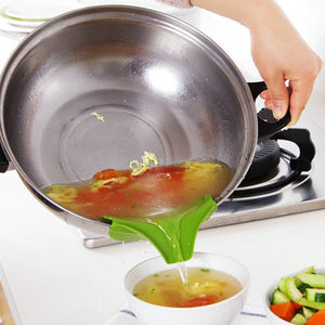 Pots Pans Rim Leak-proof Kitchen Funnel - KITCHEN HELPER